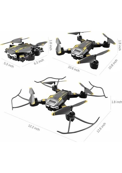 S6 Kumandalı, Katlanabilir, Profesyonel Hd Kamera, Wifi, Fpv Fotoğraf Quadcopter Selfie Drone