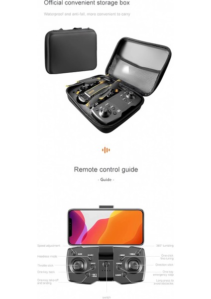 S6 Kumandalı, Katlanabilir, Profesyonel Hd Kamera, Wifi, Fpv Fotoğraf Quadcopter Selfie Drone