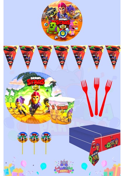 Brawl Stars 24 Kişilik Mini Doğum Günü Parti Seti