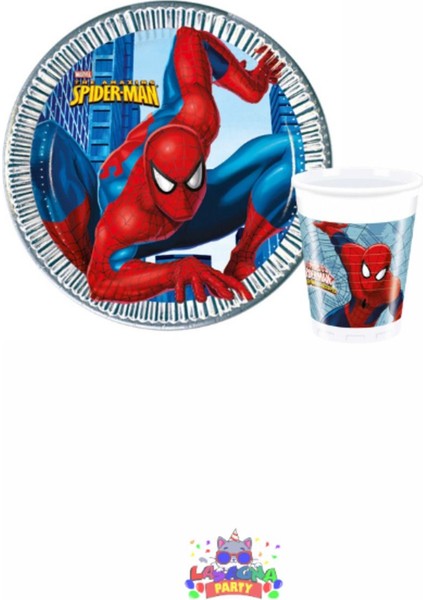 Spider-Man Örümcek Adam Tabak ve Bardak 8 Adet - Doğum Günü Parti Seti Malzemeleri fiyatları