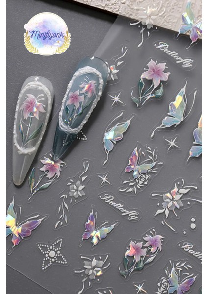 Tırnak Sticker Protez Tırnak Kalıcı Oje Süsleme, Nail Art Sticker