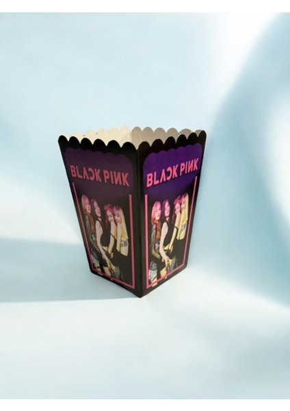 Black Pink Dekoratif Doğum Günü Mısır Kutusu 8 Adet