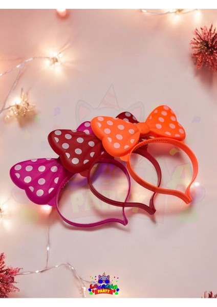 Plastik Işıklı Turuncu Minnie Mouse Taç modelleri