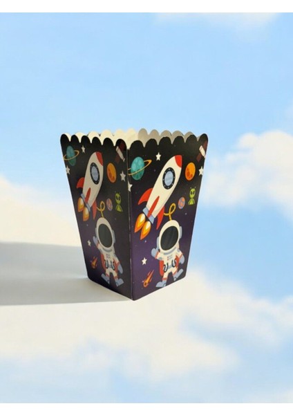 Uzay Dekoratif Doğum Günü Mısır Kutusu 8 Adet