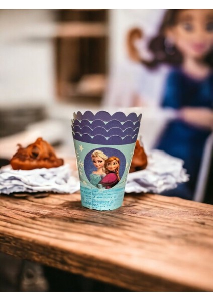 Frozen Elsa & Anna Baskılı Kek Kapsülü 25 Adet - Doğum Günü Parti Seti Malzemeleri modelleri