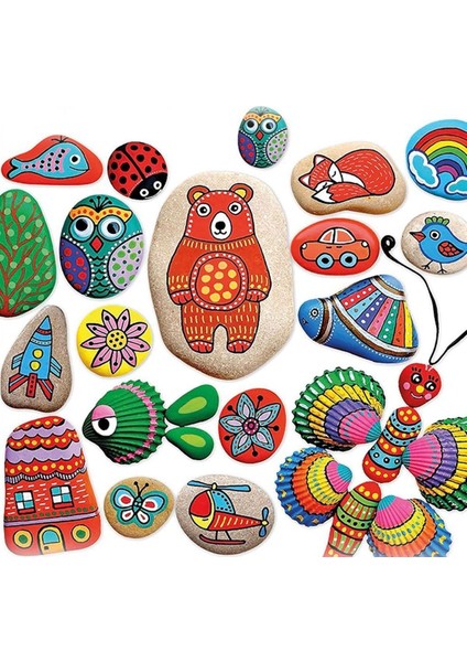 5307 Kumtoys Taş Boyama - Stone Painting / +6 Yaş fırsatları
