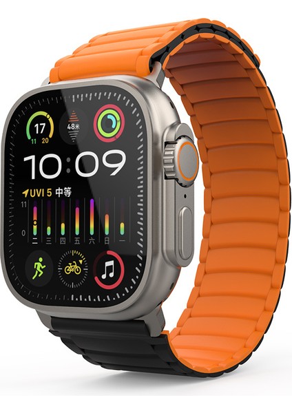 Apple Watch Ultra 49MM Uyumlu Zore KRD-122 Silikon Kordon Strap Kayış