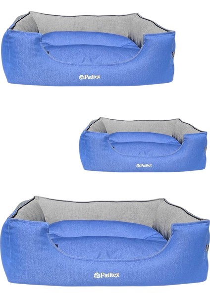 , Gri-Mavi,köpek Yatakları ,kedi Yatakları,gabardin Kumaş,yıkanabilir,yastıklı