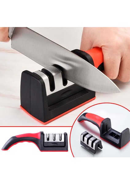 3 Kademeli Profesyonel Bıçak Bileme Aleti Mutfak Makası Bileyici fırsatları