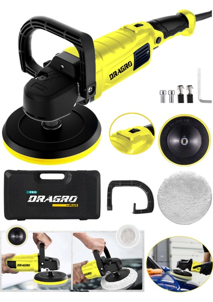 Alman Pro 4200 Wat Bakir Sargili 6 Kademe Devir Ayarlı Polisaj Makinasi Zımpara Pasta Cila Makinesi
