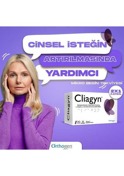 Cliagyn Kadın Cinsel Haz Orgazm Arttırıcı Multivitamin Takviye