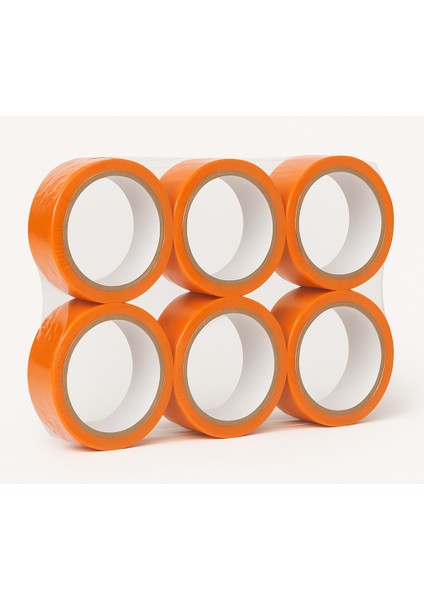 Turuncu Pvc Cam Montaj Bandı 45MMX20MT 6'lı Paket