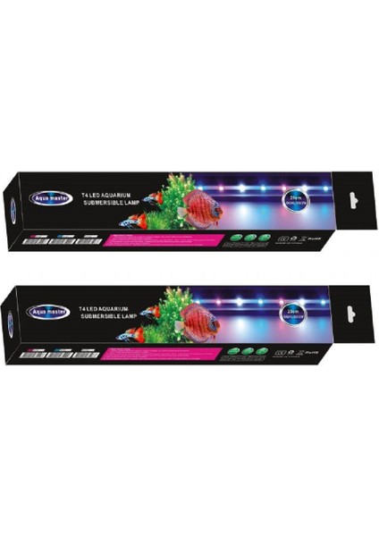 Akvaryum 20 cm Aqua Master LED Lamba( Pembe - Beyaz ) 2 W