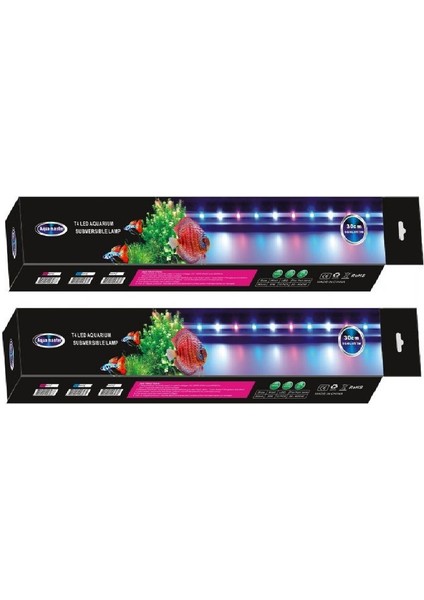 Akvaryum 30 cm Aqua Master LED Lamba( Pembe - Beyaz ) 3 W