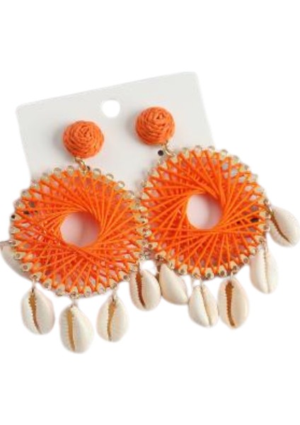 Turuncu Dreamcatcher Küpe