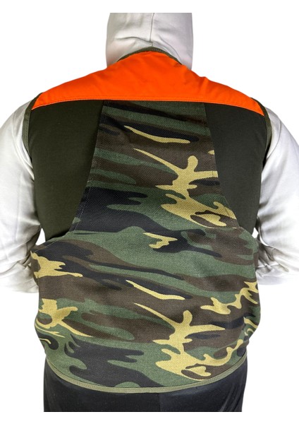 Turuncu Omuzlu Askeri Desen Avcı Yeleği - 30 Fişek Kapasiteli - 12 Kalibre fırsatları
