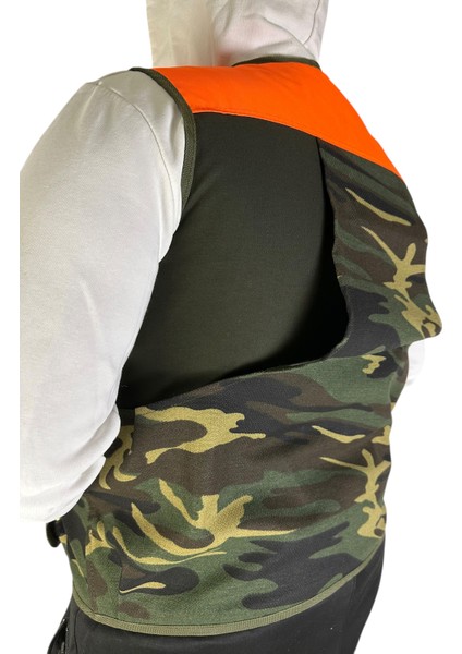 Turuncu Omuzlu Askeri Desen Avcı Yeleği - 30 Fişek Kapasiteli - 12 Kalibre indirimleri