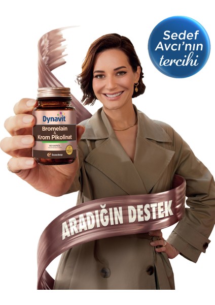 Bromelain & Krom Pikolinat 60 Bitkisel Kapsül - Bromelain, Krom Pikolinat