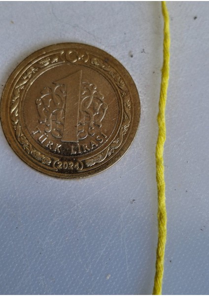 Sarı Renkli,bükümlü, %100 Koton, El Örgü Ipi (200 Gr.)