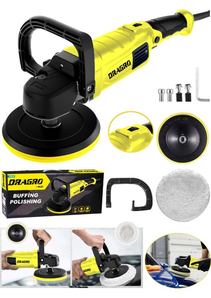 Alman Profesyonel 1800 W 6 Kademeli Kutulu Pasta Cila ve Zımpara Makinesi