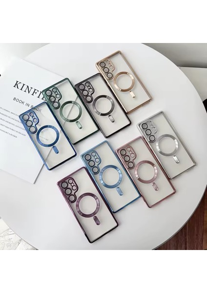 Samsung Galaxy S25 Ultra Kılıf Kamera Lens Korumalı Renkli Magsafe Şeffaf Silikon fiyatları