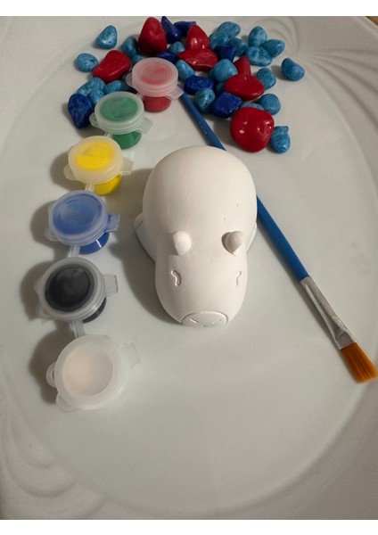 Capybara Figürlü Taş Boyama 3D Eğitici Boyama