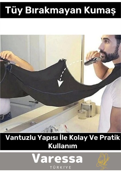 Özel Üretim Pratik Vakumlu Aynaya Yapıştırma Aparatlı Evde Saç Sakal Kesme Siyah Tıraş Örtüsü fiyatları