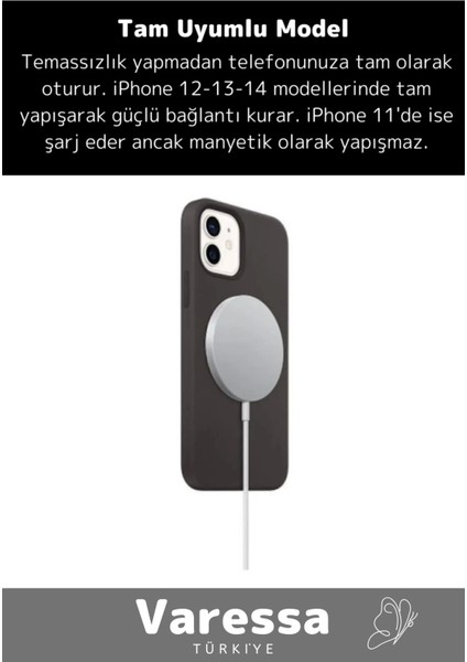Yeni iPhone 11 12 13 14 15 Magsafe Kablosuz Hızlı Şarj Aleti Apple Uyumlu Wireless Charger Adaptörü modelleri