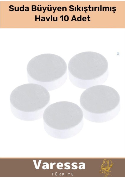 Deluxe Seri Seri Tek Kullanımlık Kamp Seyahat Taşınabilir Suda Büyüyen Sıkıştırılmış Havlu 10 Adet