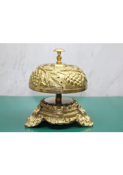 Pirinç Masa Üstü Basmalı Çan