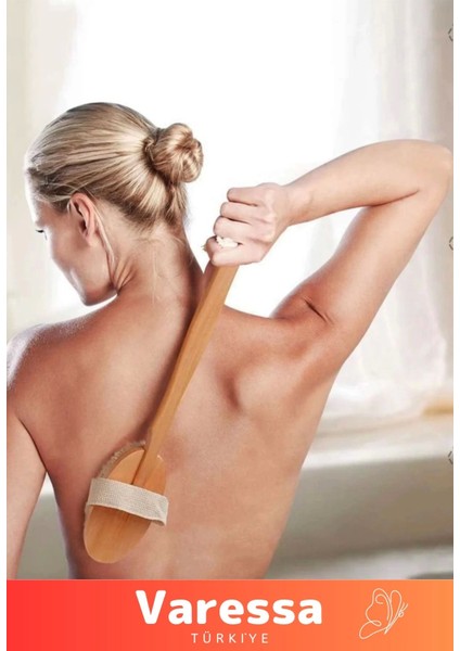 Özel Üretim %100 Doğal Selülit Önleyici Yumuşak Vücut Masaj At Kılı Saplı Uzun Banyo Duş Fırçası modelleri