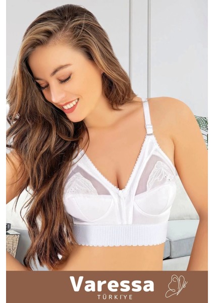 Premium Yeni Sezon Günlük Rahat Şık Kadın Zarif Beyaz Mideli Toparlayıcı Şekillendirici Sütyen