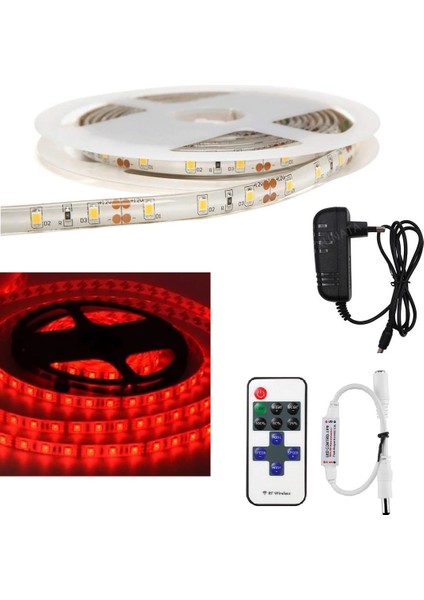 Şerit LED Rf Kumandalı Kontrol Cihazı 12VOLT Adaptör Set Tak Çalıştır(5metre)