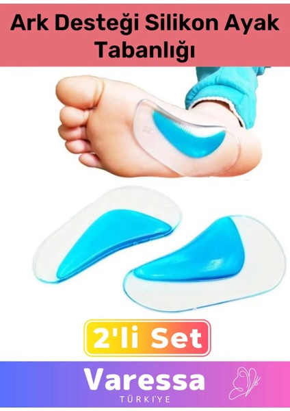 Premium Anatomik Boşluk Doldurucu Jel Düz Tabanlık Ark Desteği Silikon Ayak Tabanlığı Kadın Erkek