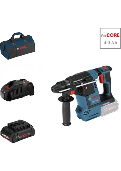 Gbh 18V-26 1x4 Ah Procore Akülü Kırıcı Delici Bez Çantalı
