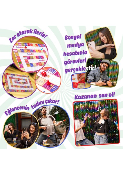 Instagrun Kutu Masa Oyunu - Ciftler ve Partilerde Eglence Kutusu-Instagram Story & Reels Görevleri modelleri