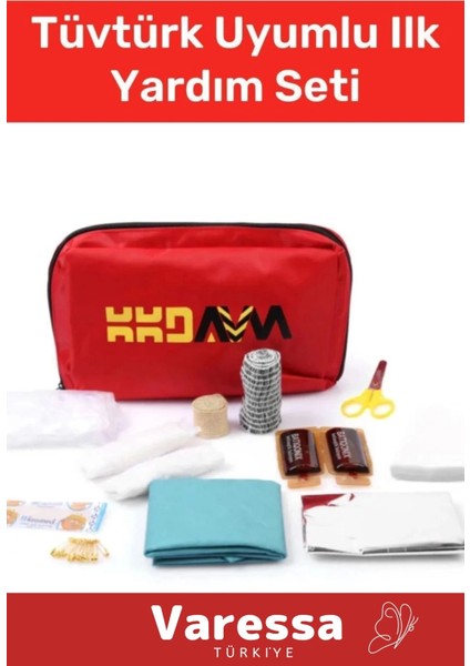 Premium Özel Üretim Acil Müdahale Ev Iş Yeri Araba Okul Deprem Ecza Ilk Yardım Bez Çantalı Set