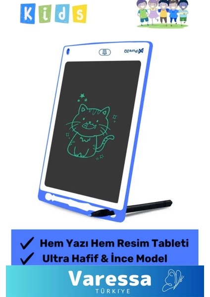 Özel Üretim LCD Ekran Kalemli Dijital Çizim Tableti Yazı Tahtası Boyama Resim Akıllı Tablet 8,5 Inç