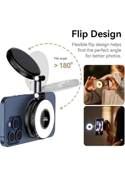 LM19 Magsafe LED Selfie Ring Light Beyaz L015