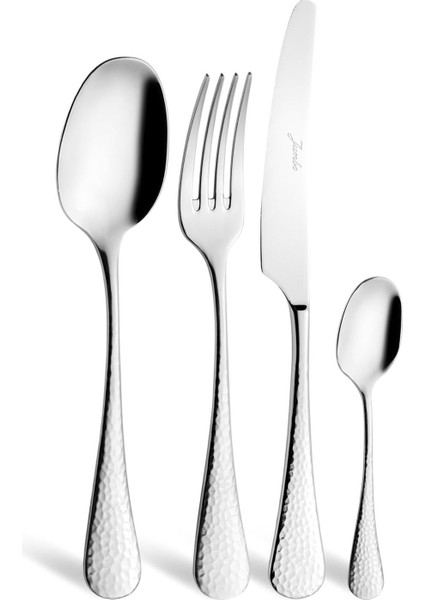 3406 24 Parça 6 Kişilik Tatlı Çatal Kaşık Bıçak Seti