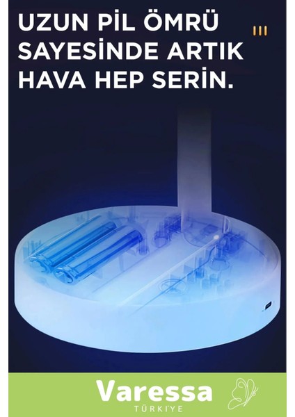 Özel Sessiz 3 Kademe Hafif Kablosuz 1200MAH Pervaneli Taşınabilir USB Şarjlı Masa El Fanı Vantilatör fırsatları