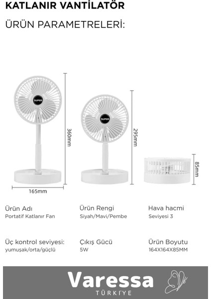 Özel Sessiz 3 Kademe Hafif Kablosuz 1200MAH Pervaneli Taşınabilir USB Şarjlı Masa El Fanı Vantilatör fiyatları