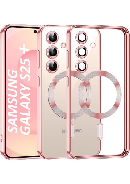 Samsung Galaxy S25 Plus Kılıf Kamera Lens Korumalı Renkli Magsafe Şeffaf Silikon