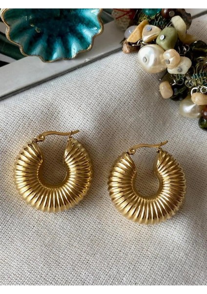 Gold Büyük Boy Boru Model Halka Küpe fiyatları
