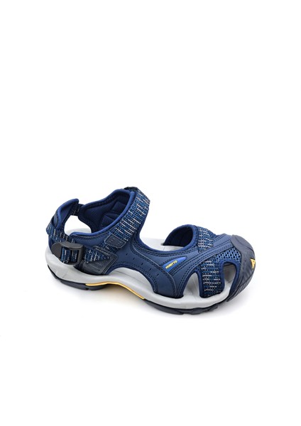 HM9601 Burnu Kapalı Lacivert Cırtlı Erkek Outdoor Trekking Spor Sandalet modelleri