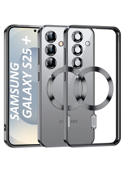 Samsung Galaxy S25 Plus Kılıf Kamera Lens Korumalı Renkli Magsafe Şeffaf Silikon