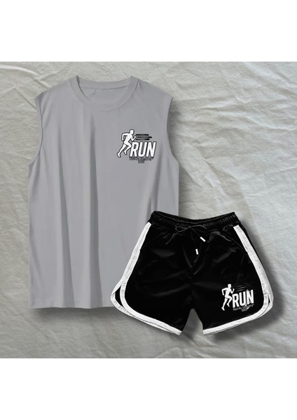 Yeni Sezon Premium Petek Kumaş Şort ve Pamuklu Atlet Ikili Gym Sporcu Takımı fiyatları