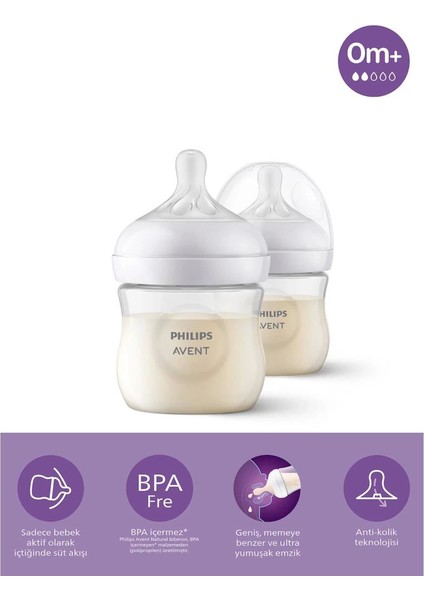 Bfs avent Doğal Tepkili Natural Response Pp 2li Biberon Seti 125ML 0+ Ay.gzpmi