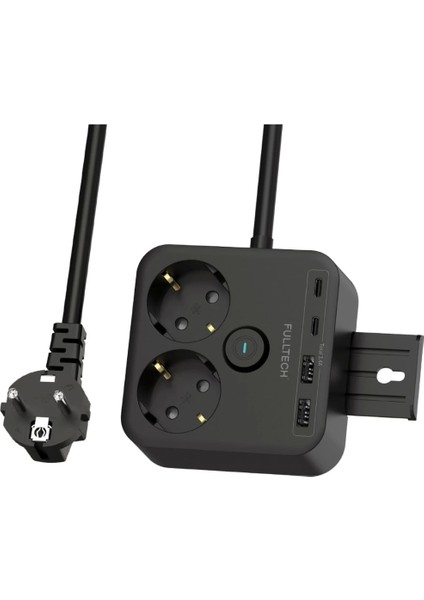 Bfs Termal Akım Korumalı Isıya Dayanıklı 2 Li Du Tipi Priz 2x USB 2x Type-C.gzpmi
