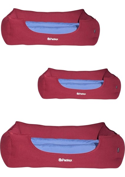 , Bordo-Mavi-Köpek Yatakları,kedi Yatakları,gabardin Kumaş,yıkanabilir,yastıklı